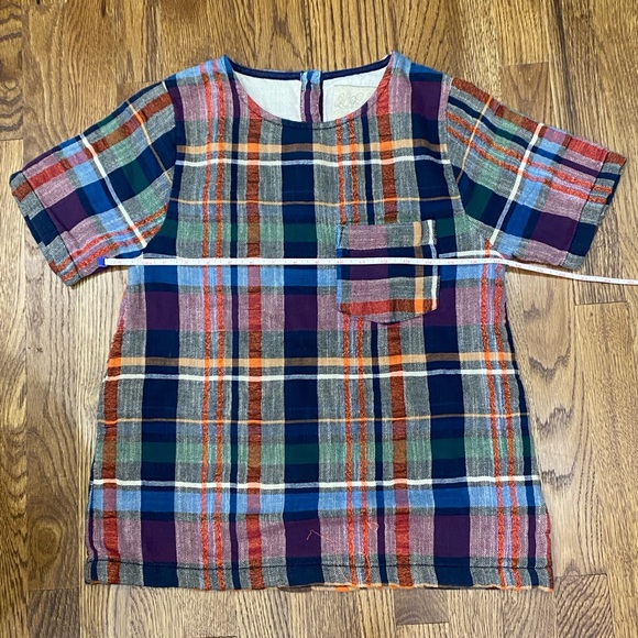 Ace & Jig Pocket Button Back Top in Multi Plaid Small - Picture 9 of 9